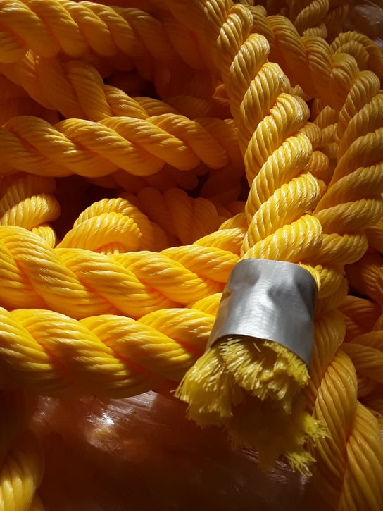 Rope Polyethlene 32mm yellow - per meter