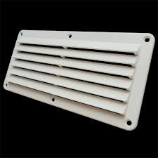 Ocean X louvered vents, white,  260mmx 125mm