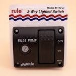 Rule 3 way lighted switch , 12V - model43