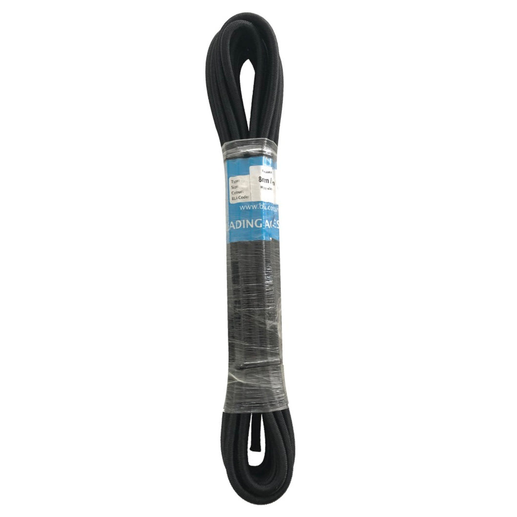 Ocean X shock cord 8mm, black , 10meter pack