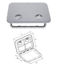 Grand Pacific  440mmx 315 ABS hatch, 2 latch , white