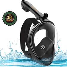 Weird Tails full face snorkeling mask, foldable , black